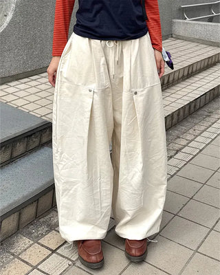 (Unisex) Rivet Tuck Balloon Pants