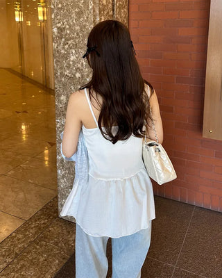 Long frill lace camisole