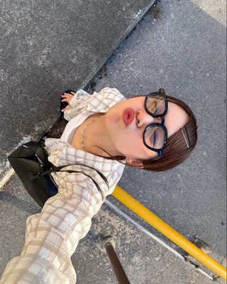 Loose-fit checkered shirt