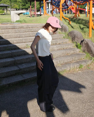 Elastic waist parachute pants