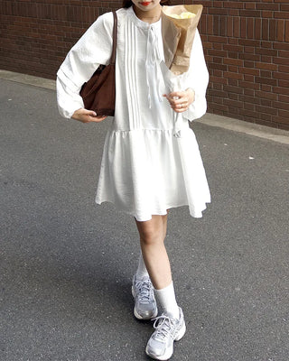 Pintuck Long Blouse