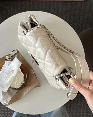 Quilted buckle mini shoulder bag