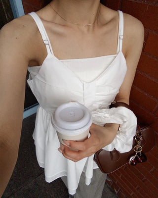Ribbon flare camisole