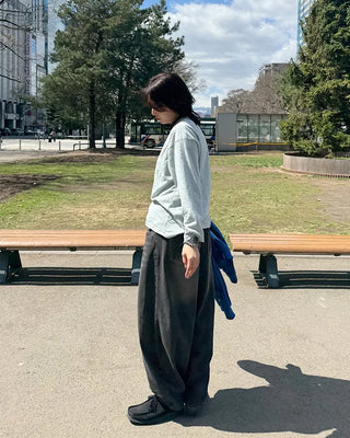 (UNISEX) Double Washed Balloon Denim Pants
