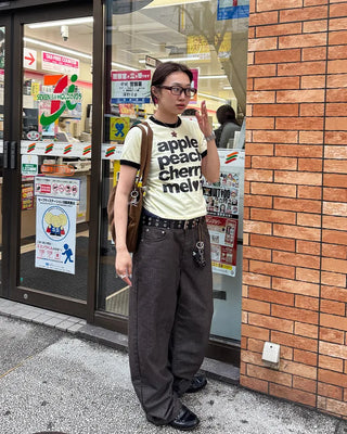 Non-faded herringbone denim pants