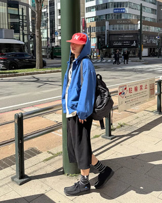 (UNISEX) Snap Bermuda Easy Pants