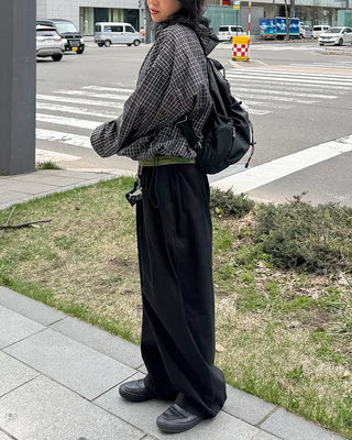Pintuck Drawstring Balloon Pants