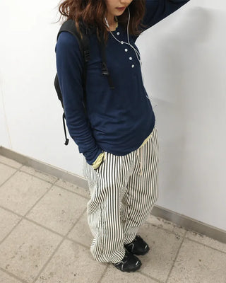 Cotton striped pants