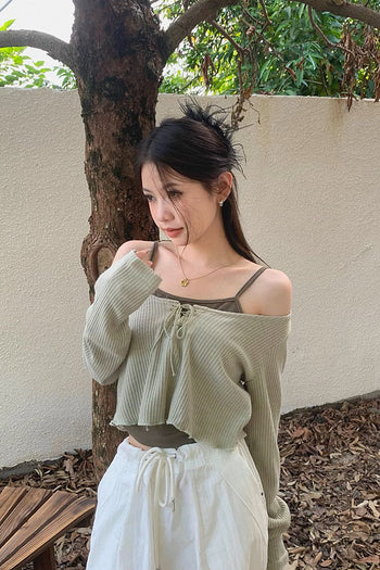 Two-Piece Knit Cardigan Jacket Set