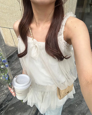 Chiffon lace blouse