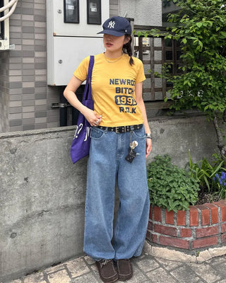 (UNISEX) Wide Denim Pants