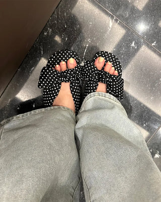 Big Ribbon Mule Sandals