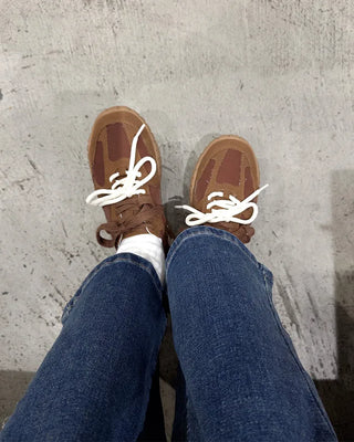 Two-tone strap sneakers