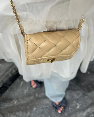 Quilted mini shoulder bag
