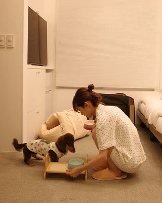 Polka Dot Half-Sleeve Shirt & Shorts Pajama Set