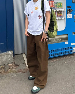Cotton wide-leg pants