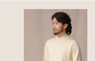 [CULTUM] Cashmere Blend Mock Neck Sweater