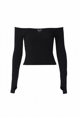 Y2K Acubi-style Backless Long-Sleeve Top