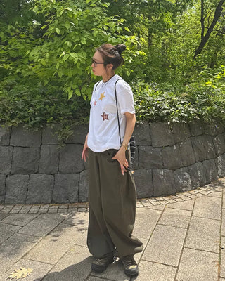Loose cotton pants