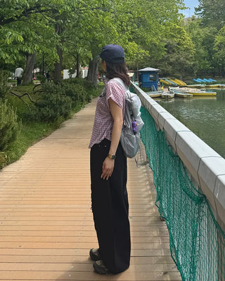 Checked Roll-Up Half Shirt