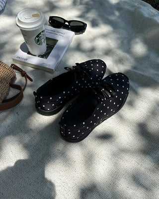 Polka Dot Ribbon Mary Jane Sneakers