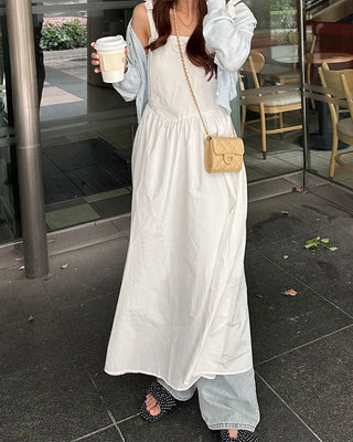 Ribbon flared long skirt