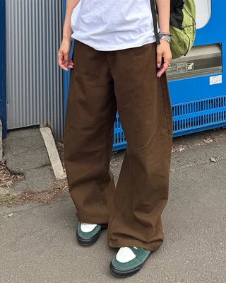 Cotton wide-leg pants
