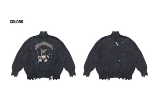 [MASONPRINCE] Punk Bear Jacquard Cardigan