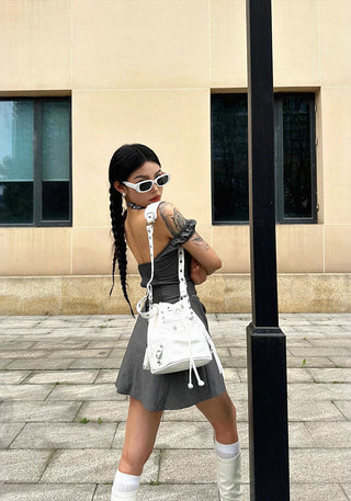 slim waist fit a-line skirt dress