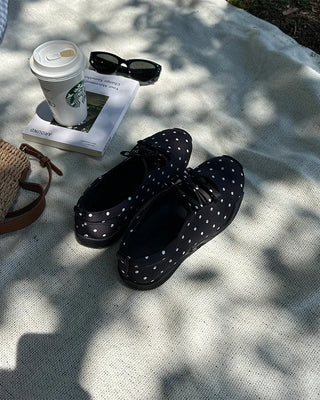 Polka Dot Ribbon Mary Jane Sneakers