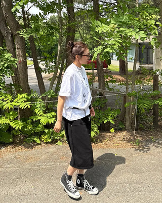 (UNISEX) Snap Bermuda Easy Pants