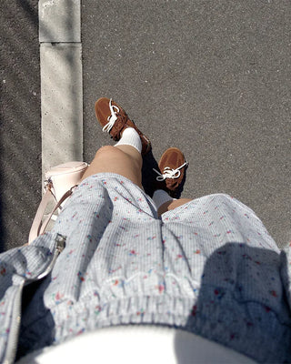 Two-tone strap sneakers