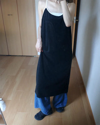 High-collar camisole long dress