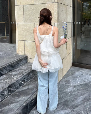 Chiffon lace blouse