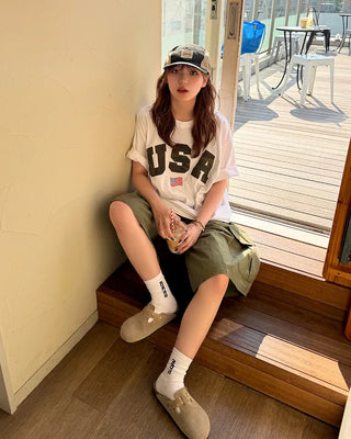 Camouflage Lettering T-Shirt