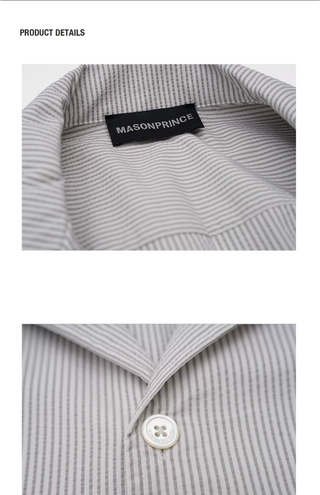 [MASONPRINCE] Salt-shrunk Stripe Shirt