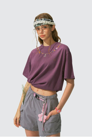 [Monterest] Necklace Print Embroidered Relaxed Tee
