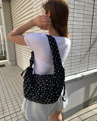 Shoulder shirring detail draped T-shirt