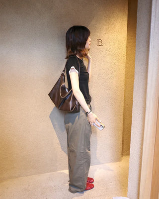 Layered short-sleeved T-shirt