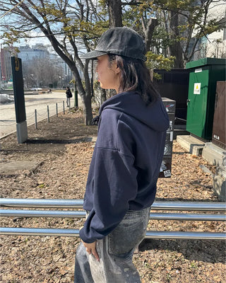 Cropped oversized hoodie