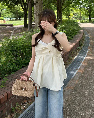 Asymmetrical Twist Bustier Blouse
