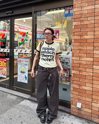 Fruit lettering T-shirt