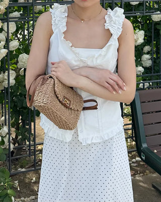 Frilled Shirring Camisole