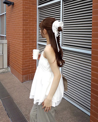 Ribbon flare camisole