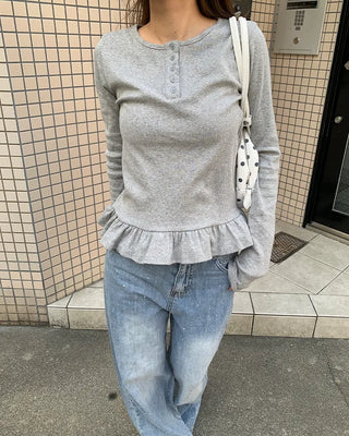 Cubic Wide Denim Pants