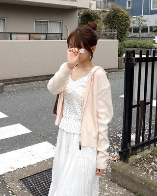 Knit zip hoodie