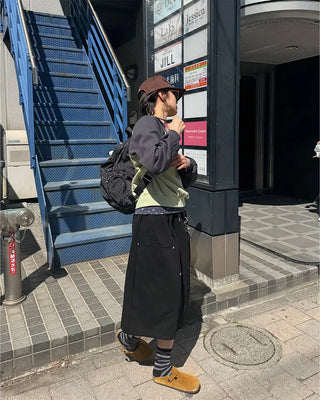 (UNISEX) Snap Bermuda Easy Pants