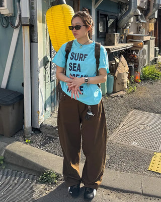 Cotton wide-leg pants