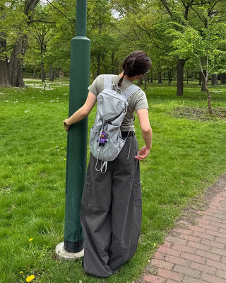 Nylon drawstring backpack