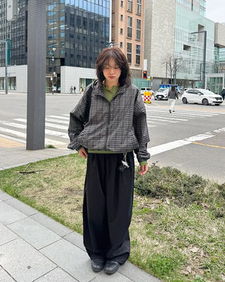 Pintuck Drawstring Balloon Pants